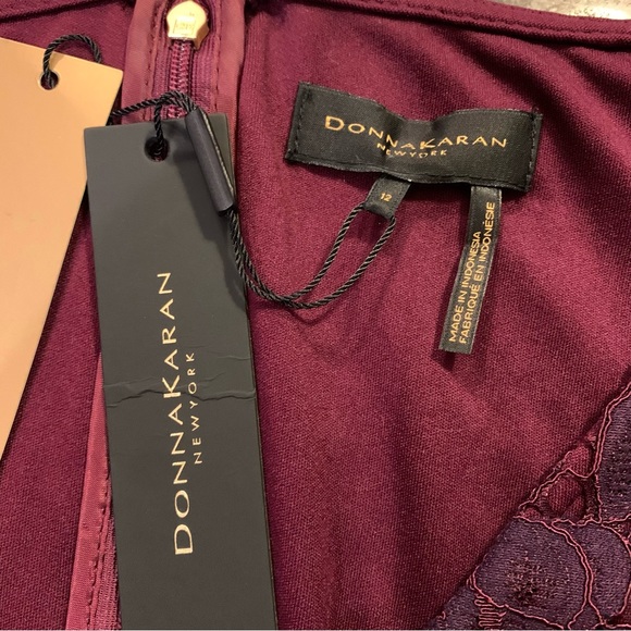 Donna Karan Purple Lace Split Butterfly Sleeve - Picture 5 of 8